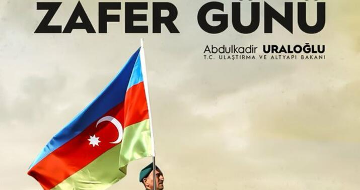 Türkiyəli nazir Azərbaycan dövlətini və xalqını təbrik etdi