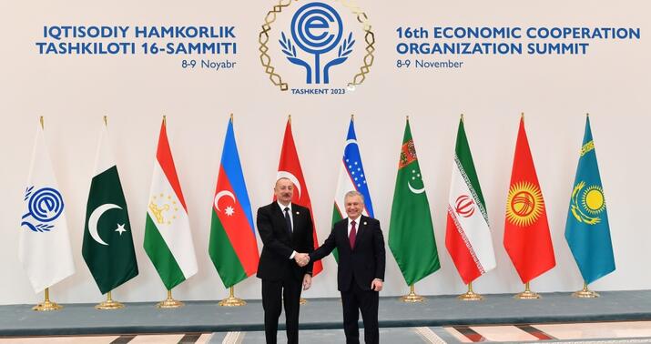 Prezident İqtisadi Əməkdaşlıq Təşkilatının sammitində çıxış etdi -