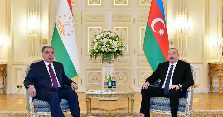 İlham Əliyev Emoməli Rəhmonla görüşdü -
