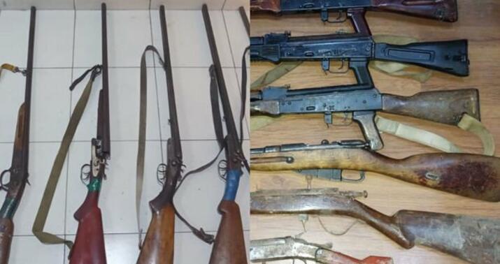 Tərtər polisi üç avtomat və üç tüfəng aşkarladı