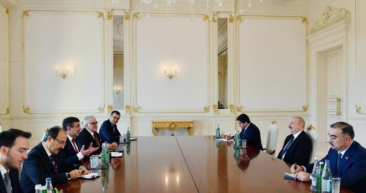 İlham Əliyev Türkiyənin vitse-prezidentini qəbul etdi -