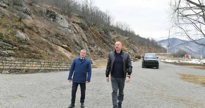 Prezident Şuşadakı “Saxsı” bulağında -