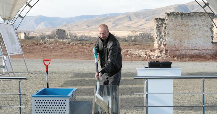 Ağdamın Qiyaslı kəndinin təməli qoyuldu