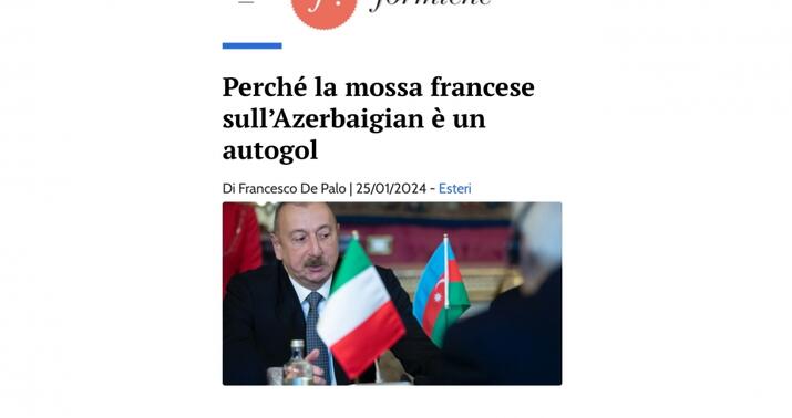 Fransanın Azərbaycanla bağlı gedişi “avtoqol”dur -
