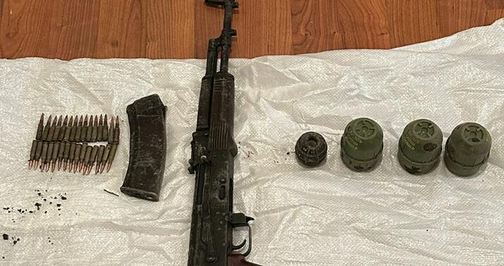 Oğuzda avtomat və qumbara aşkarlandı