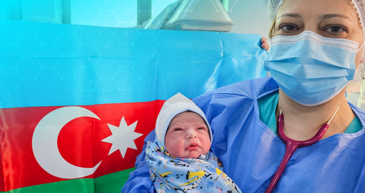 Xankəndində doğulan körpəyə Ali Baş Komandanın adı qoyuldu