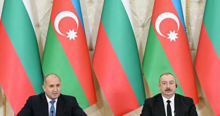 Əliyev və Radev mətbuata bəyanatlarla çıxış etdilər -