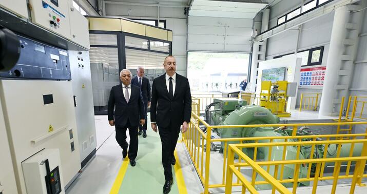 Ölkə başçısı Laçında su elektrik stansiyalarının açılışlarında iştirak etdi-