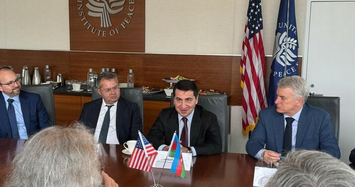 Hacıyev ABŞ Sülh İnstitutunda Azərbaycan-Amerika tərəfdaşlığını müzakirə etdi