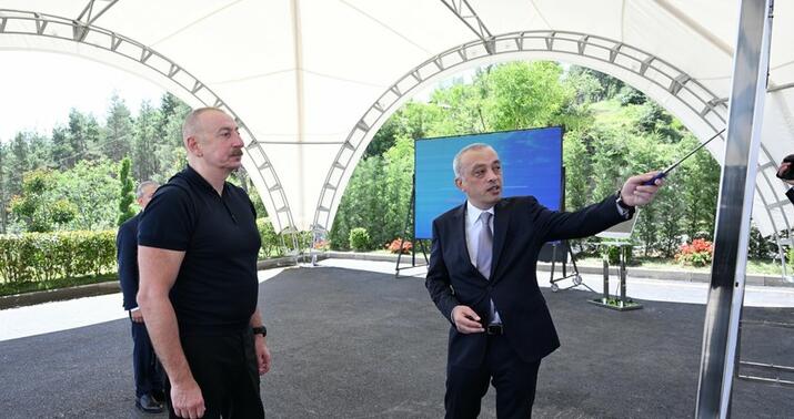 Prezident sutəmizləyici qurğular kompleksinin açılışında -