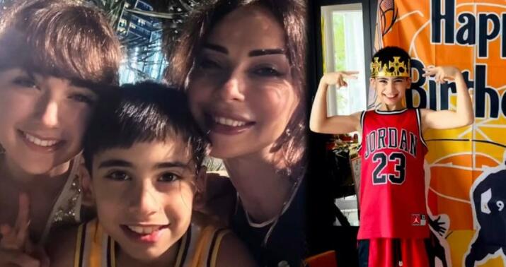 Manana oğluna ad günü etdi -