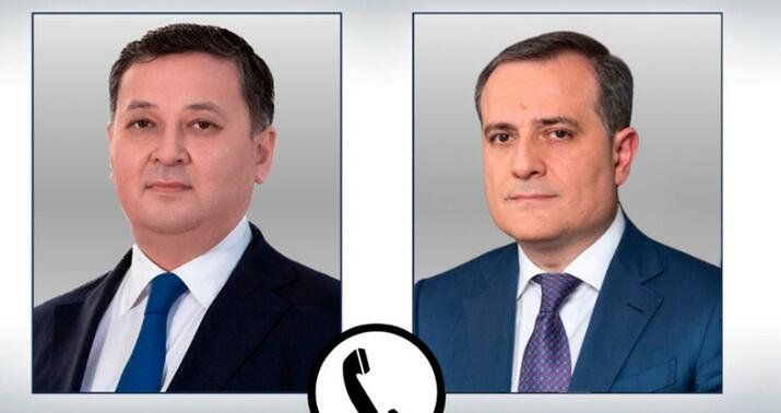 Ceyhun Bayramov qazaxıstanlı həmkarı ilə danışdı