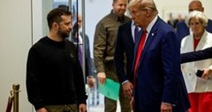 Tramp Zelenski ilə görüşdü