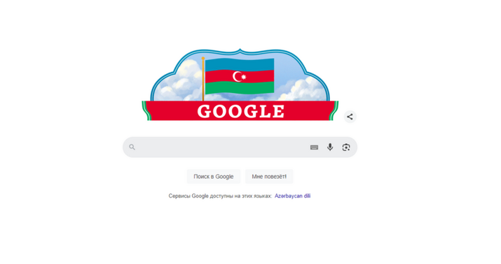 “Google” Azərbaycan bayrağının rənglərində dudl hazırladı