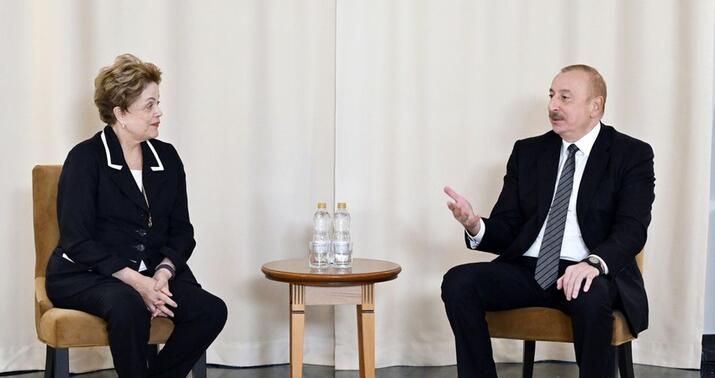 İlham Əliyev Dilma Russefflə görüşdü -