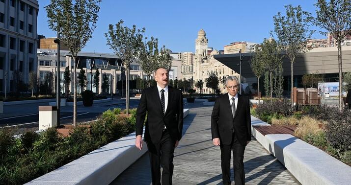 Prezident 28 May stansiyasının qarşısında yaradılan şəraitlə tanış oldu -