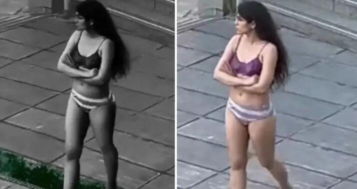 İranda tələbə qız soyunaraq aksiya keçirdi -