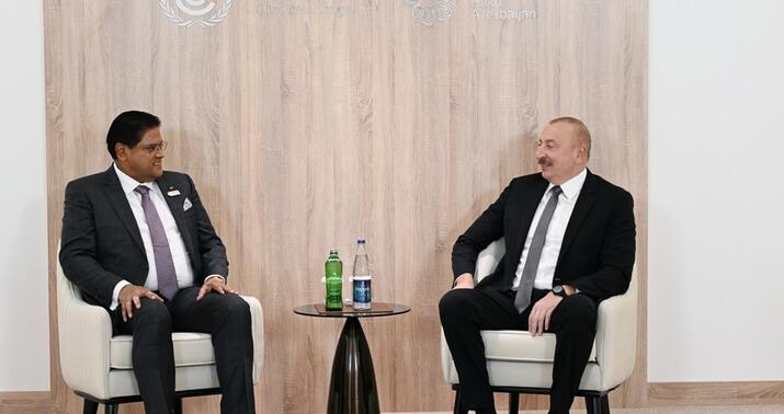 İlham Əliyev Surinam Prezidenti ilə görüşdü -