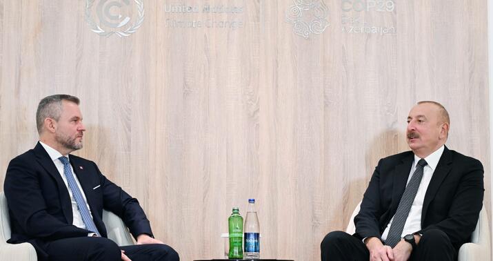 İlham Əliyev Slovakiya Prezidenti ilə görüşdü -