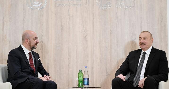 İlham Əliyev Şarl Mişellə görüşdü -