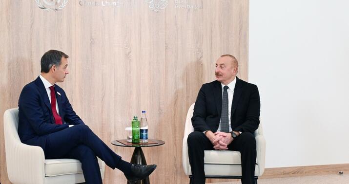 İlham Əliyev Belçikanın Baş naziri ilə görüşdü -