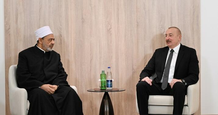İlham Əliyev Əl-Əzhəri Şərifin şeyxi ilə görüşdü -