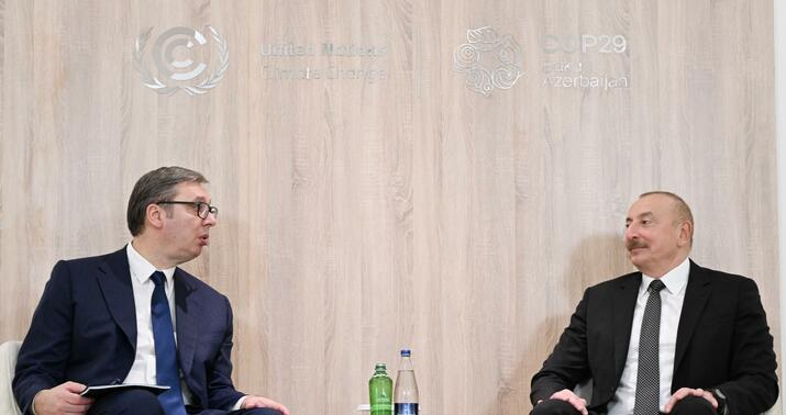 İlham Əliyev Aleksandar Vuçiçlə görüşdü -