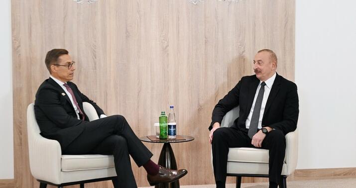 İlham Əliyev Finlandiya Prezidenti ilə görüşdü -