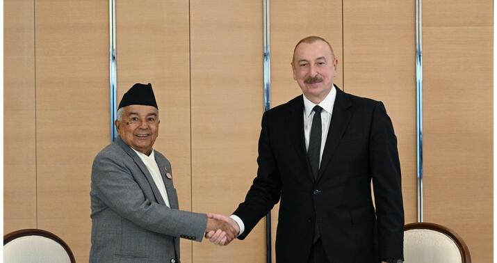 İlham Əliyev Nepal Prezidenti ilə görüşdü