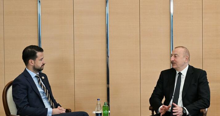 İlham Əliyev Monteneqronun Prezidenti ilə görüşdü -