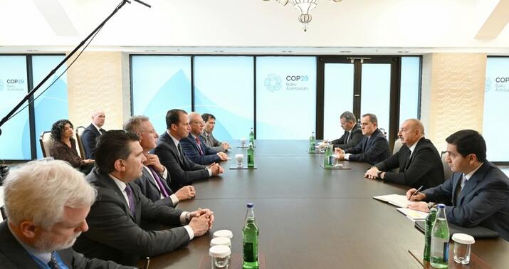 İlham Əliyev Avqust Pflügerin başçılıq etdiyi nümayəndə heyəti ilə görüşdü -