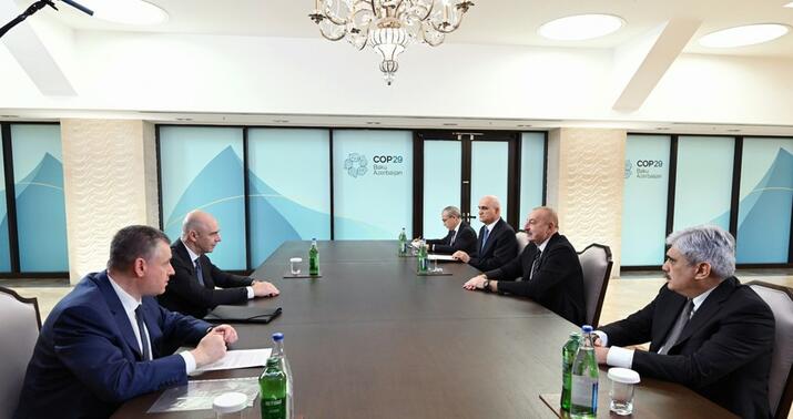 İlham Əliyev Anton Siluanov və Leonid Slutski ilə görüşdü -