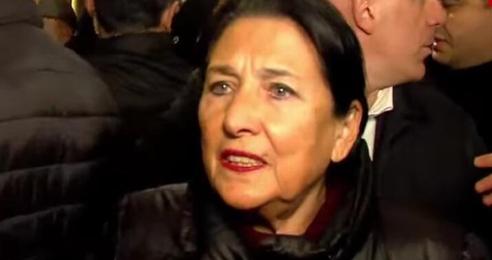 Gürcüstanda polislə qarşıdurma - Prezident mitinqə qoşuldu