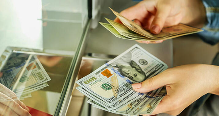 Ötən il mübadilə şöbələrində nağd xarici valyutanın alışı satışını üstələyib