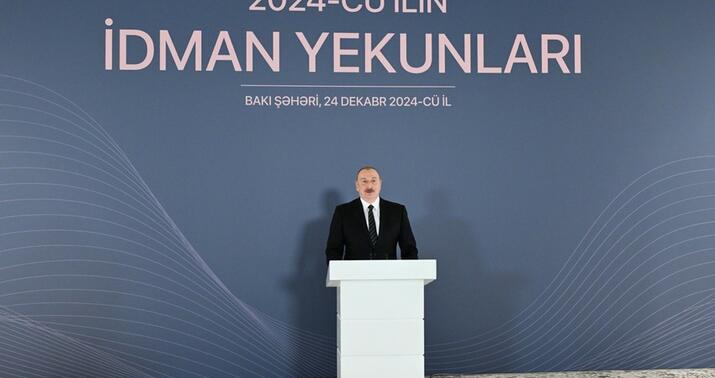 Prezident  ilin idman yekunlarına həsr olunan mərasimdə iştirak etdi -