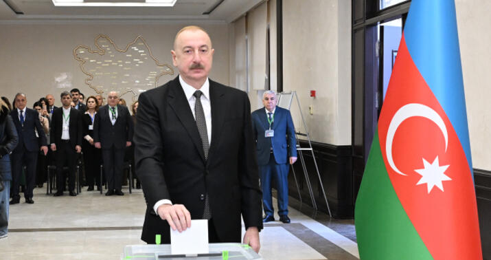 Prezident İlham Əliyev səs verdi -