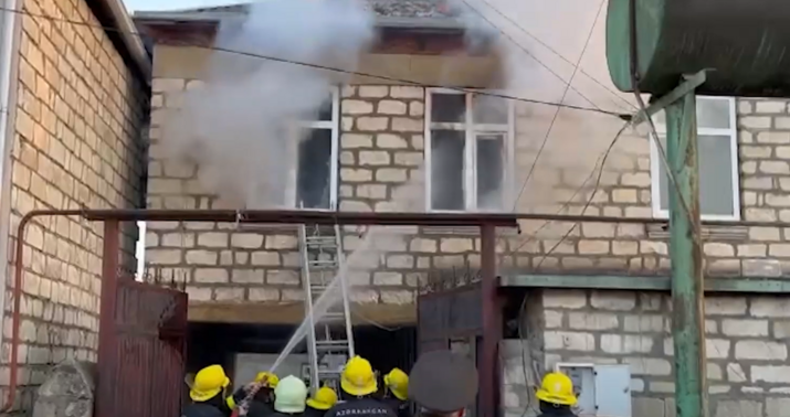 Qazaxda fərdi yaşayış evində yanğın oldu - VİDEO