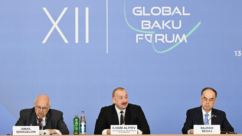 XII Qlobal Bakı Forumu başlayıb, İlham Əliyev Forumun açılış mərasimində çıxış edib -