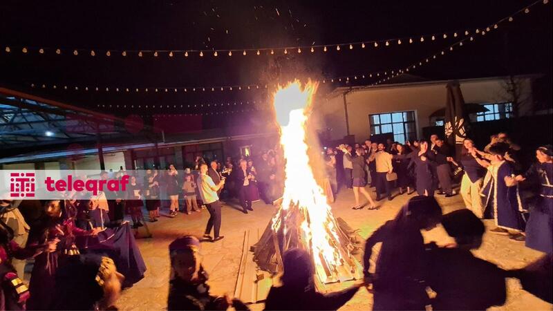 Tbilisidə Novruz - Gürcü rəsmiləri yumurta döyüşdürdülər, yallı getdilər