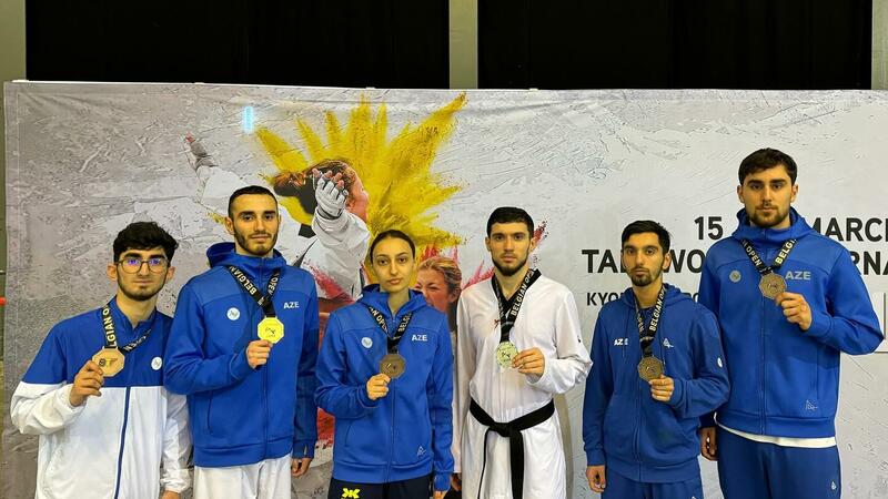 Azərbaycan taekvondoçuları Belçikada 6 medal əldə etdi