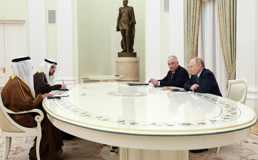 Putin Kremldə BƏƏ baş nazirinin müavinini qəbul etdi