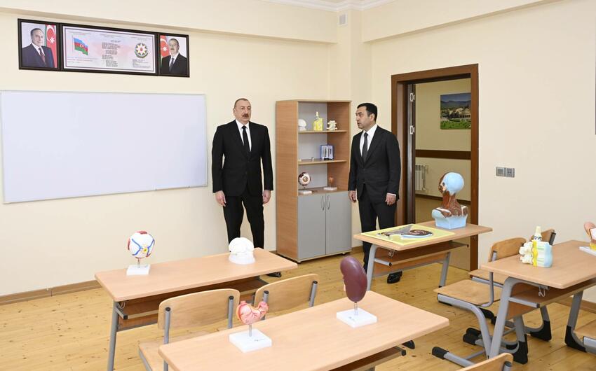 Prezident İsmayıllıda “Talıstan” liseyinin açılışında iştirak etdi -