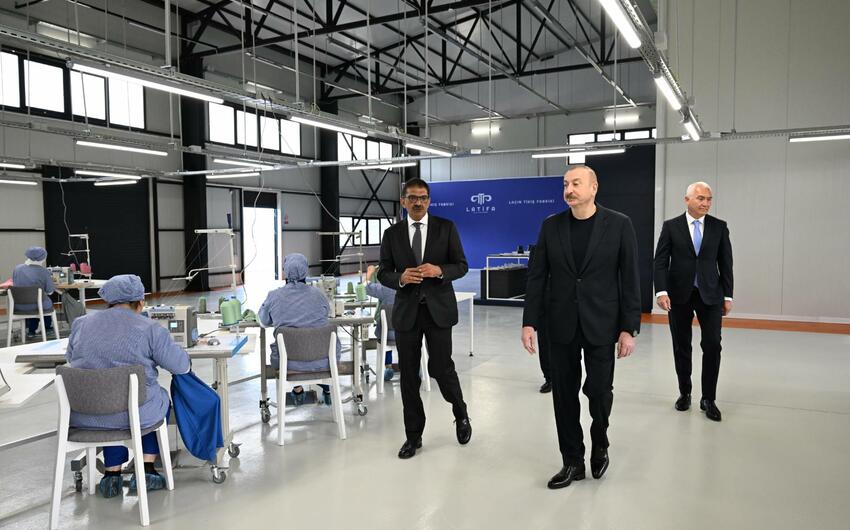 Prezident İlham Əliyev “LATIFA” Laçın tikiş fabrikinin açılışında iştirak etdi -