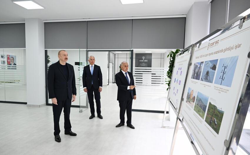 Prezident Laçın Elektrik Şəbəkəsi Rəqəmsal İdarəetmə Mərkəzinin açılışında iştirak etdi