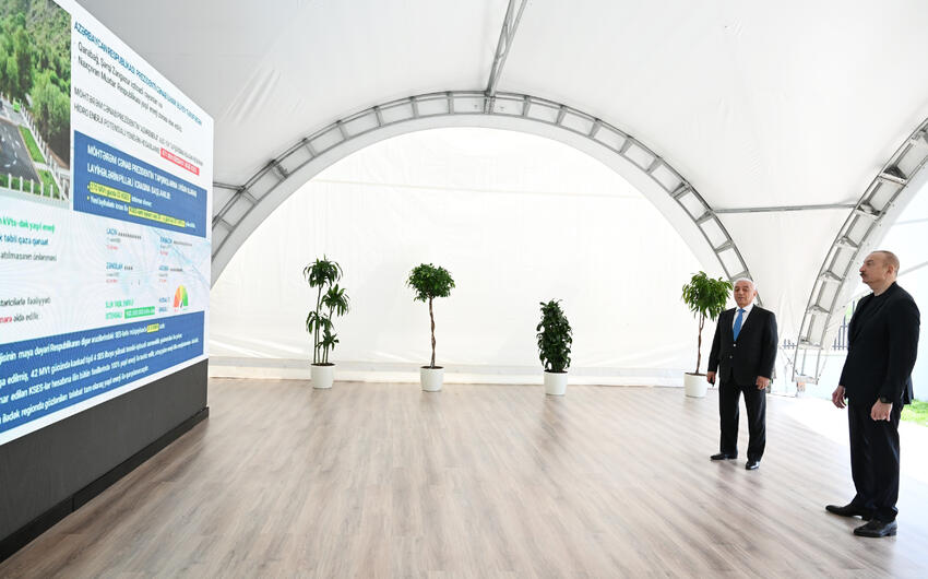 Prezident Laçında “Aşağı Malıbəyli” və “Mirik” su elektrik stansiyalarının açılışında iştirak etdi -