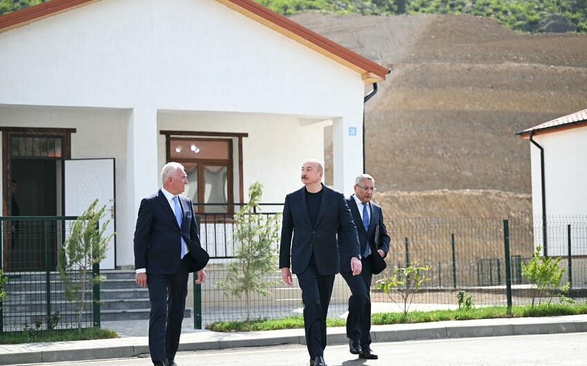 Prezident Laçın rayonunun Bəylik kəndinin açılışında iştirak etdi -