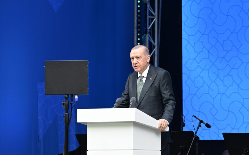 Ərdoğan: 1918-ci ildə alovlanan azadlıq məşəli Azərbaycanın yoluna işıq saçır