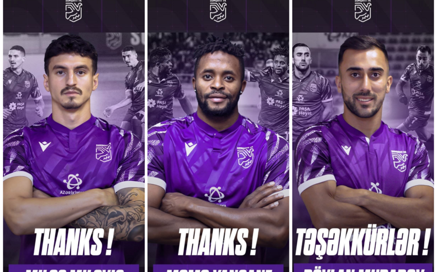 "Sumqayıt" üç futbolçusu ilə vidalaşdı