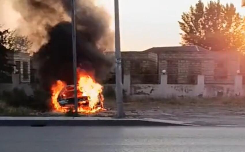 FHN Sabirabadda yanan avtomobillə bağlı açıqlama yaydı -