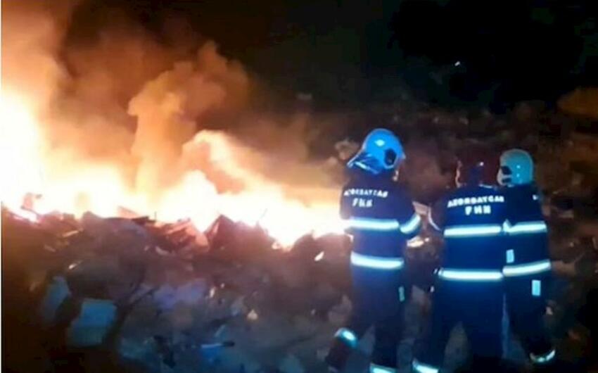 Füzuli rayonunun Alxanlı kəndində açıq sahədə yanğın baş verdi